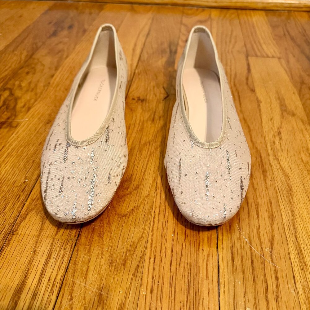 Tuckernuck Nude Glitter Mesh Nina Flats - Picture 3 of 7